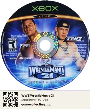 WWE WrestleMania 21 Xbox, NTSC disc