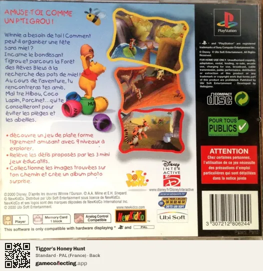 Tigger's Honey Hunt PlayStation, France box back