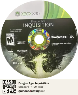 Dragon Age: Inquisition Xbox 360, NTSC disc