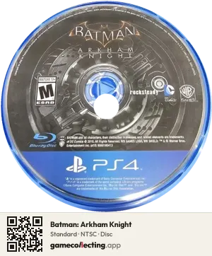Batman: Arkham Knight PlayStation 4, NTSC disc