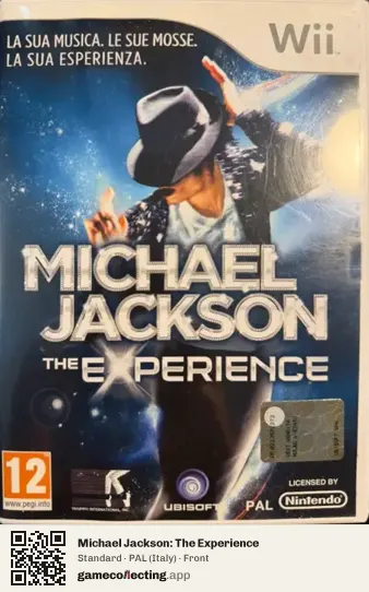 Michael Jackson: The Experience Nintendo Wii, Italy box front