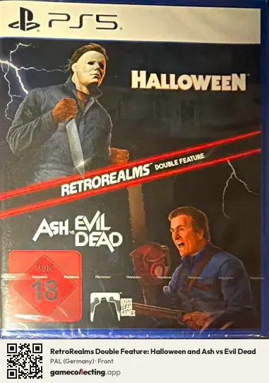 RetroRealms Double Feature: Halloween and Ash vs Evil Dead PlayStation 5, Germany box front