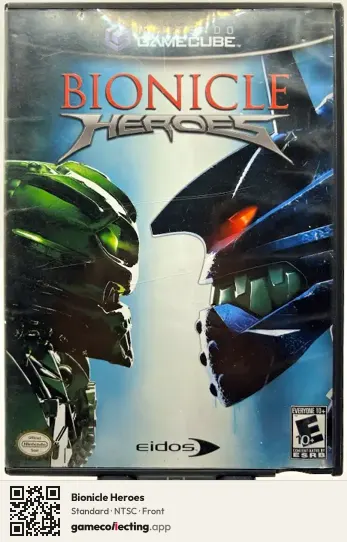 Bionicle Heroes Nintendo GameCube, NTSC box front