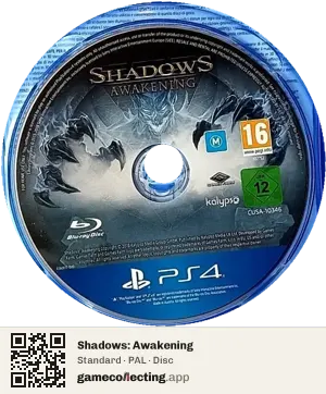 Shadows: Awakening PlayStation 4, PAL disc