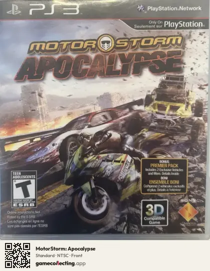 MotorStorm: Apocalypse PlayStation 3, NTSC box front