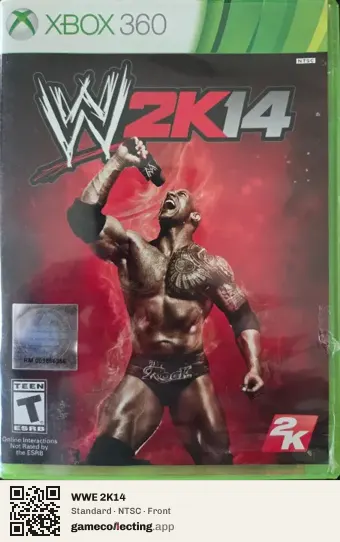 WWE 2K14 Xbox 360, NTSC box front