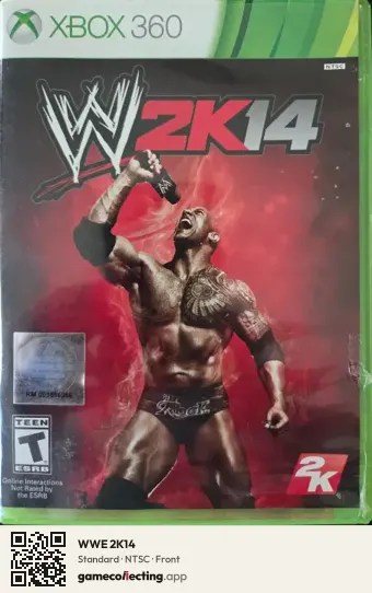 WWE 2K14 Xbox 360, NTSC box front