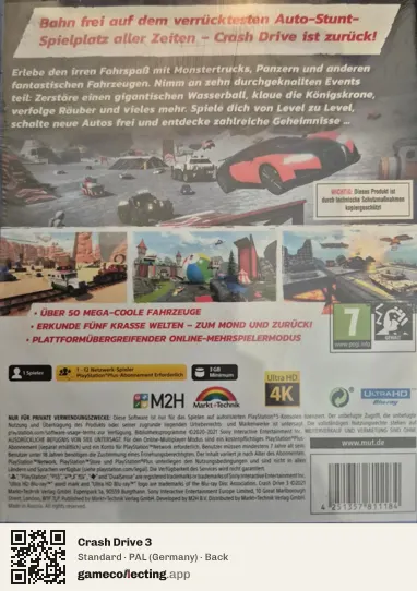 Crash Drive 3 PlayStation 5, Germany box back