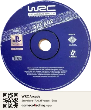 WRC Arcade PlayStation, PAL disc