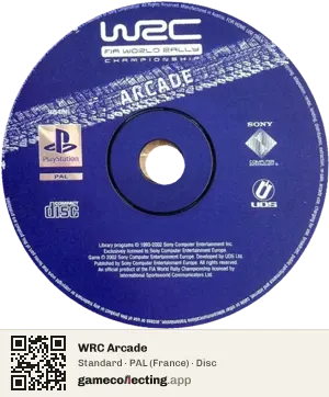 WRC Arcade PlayStation, PAL disc