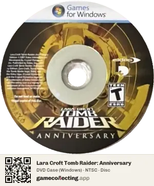 Lara Croft Tomb Raider: Anniversary Computer, NTSC disc