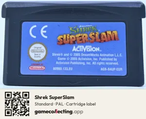 Shrek SuperSlam Game Boy Advance, PAL cartridge label