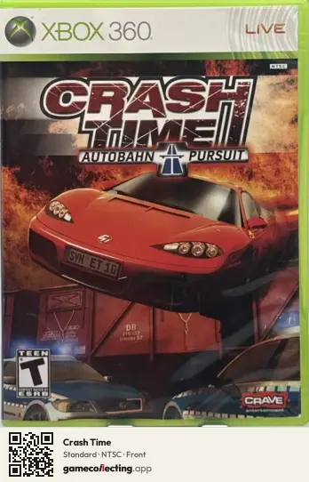 Crash Time Xbox 360, NTSC box front