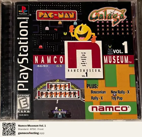 Namco Museum Vol. 1 PlayStation, NTSC box front