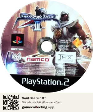 Soul Calibur III PlayStation 2, PAL disc