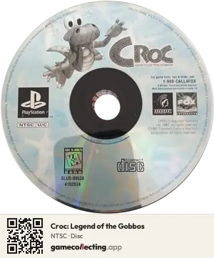 Croc: Legend of the Gobbos PlayStation, NTSC disc