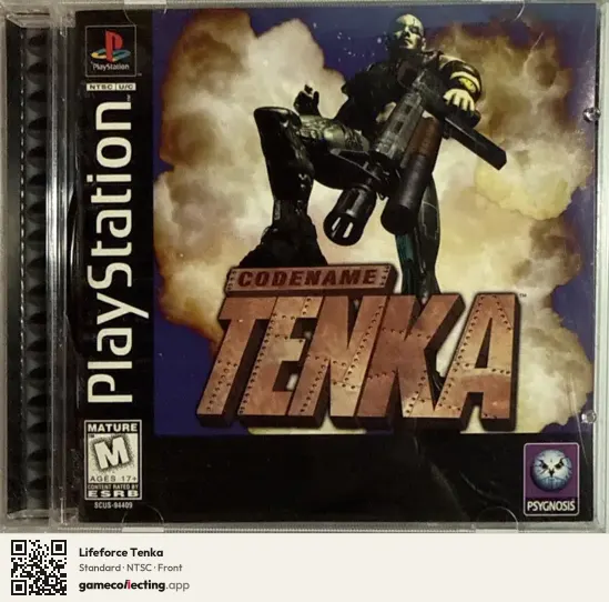 Lifeforce Tenka PlayStation, NTSC box front