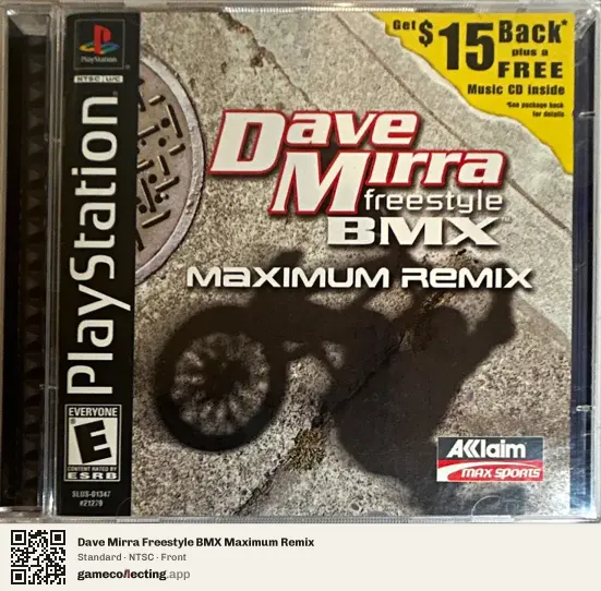 Dave Mirra Freestyle BMX Maximum Remix PlayStation, NTSC box front
