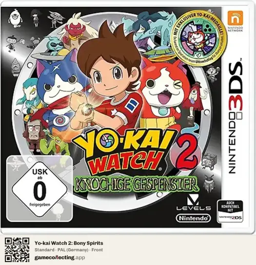 Yo-kai Watch 2: Bony Spirits Nintendo 3DS, Germany box front