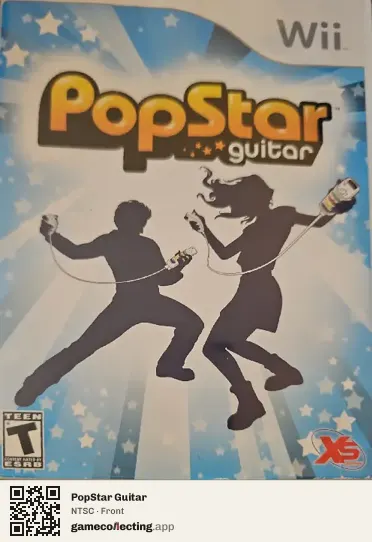 PopStar Guitar Nintendo Wii, NTSC box front