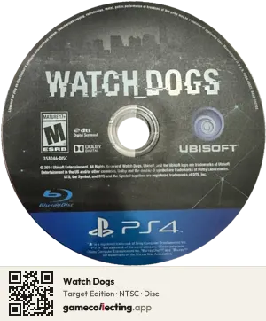 Watch Dogs PlayStation 4, NTSC disc