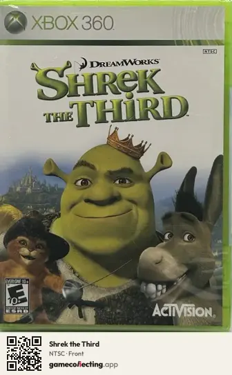 Shrek the Third Xbox 360, NTSC box front