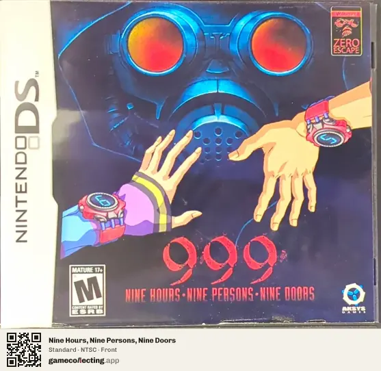 Nine Hours, Nine Persons, Nine Doors Nintendo DS, NTSC box front