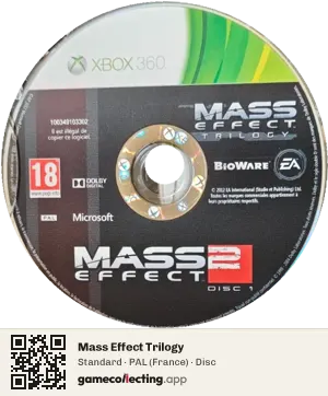Mass Effect Trilogy Xbox 360, PAL disc