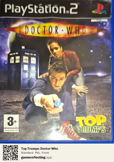 Top Trumps: Doctor Who PlayStation 2, PAL box front