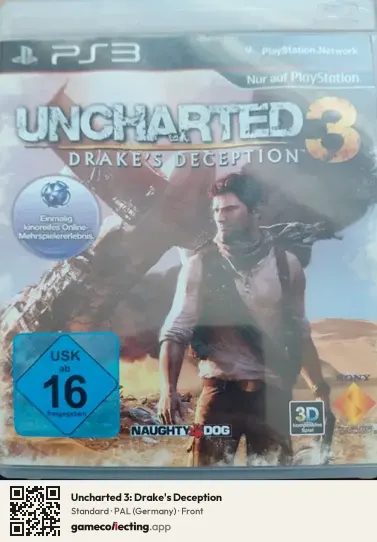 Uncharted 3: Drake's Deception PlayStation 3, Germany box front