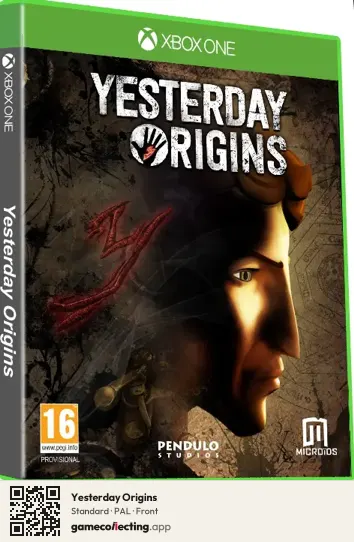 Yesterday Origins Xbox One, PAL box front