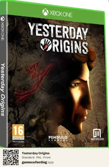 Yesterday Origins Xbox One, PAL box front