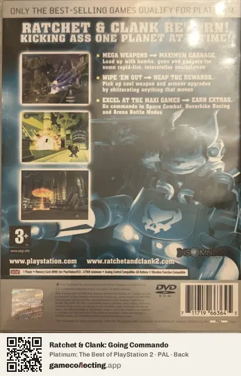 Ratchet & Clank: Going Commando PlayStation 2, PAL box back