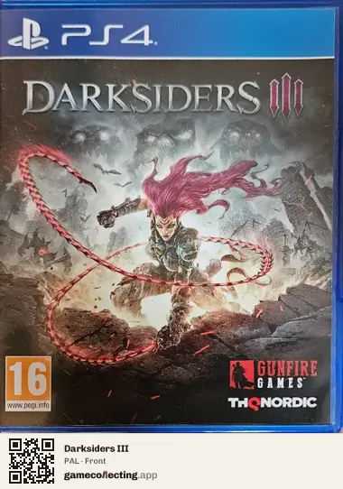 Darksiders III PlayStation 4, PAL box front