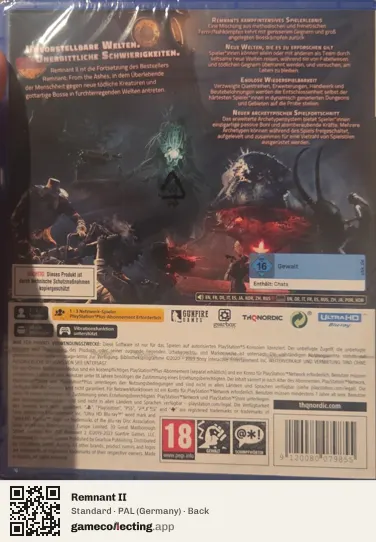 Remnant II PlayStation 5, Germany box back