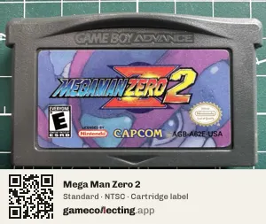 Mega Man Zero 2 Game Boy Advance, NTSC cartridge label