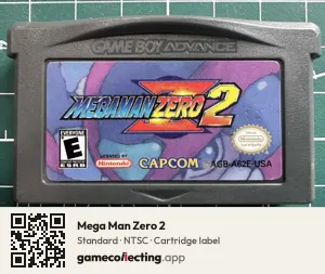 Mega Man Zero 2 Game Boy Advance, NTSC cartridge label