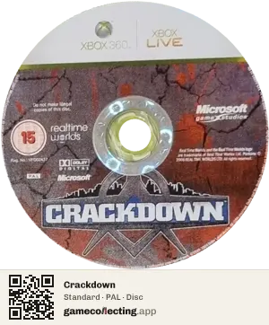 Crackdown Xbox 360, PAL disc
