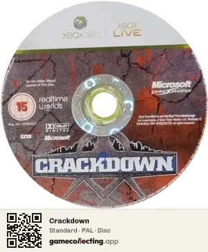 Crackdown Xbox 360, PAL disc