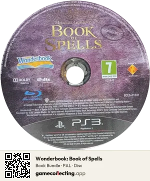 Wonderbook: Book of Spells PlayStation 3, PAL disc