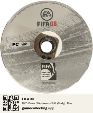 FIFA 08 Computer, PAL disc