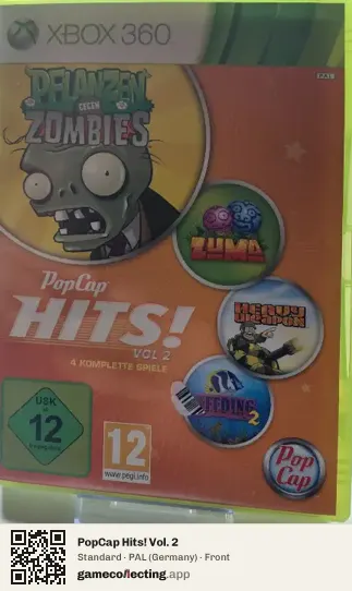 PopCap Hits! Vol. 2 Xbox 360, Germany box front