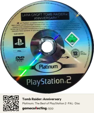 Tomb Raider: Anniversary PlayStation 2, PAL disc
