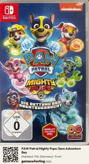 PAW Patrol Mighty Pups: Save Adventure Bay Nintendo Switch, Germany box front
