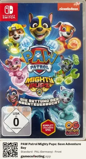 PAW Patrol Mighty Pups: Save Adventure Bay Nintendo Switch, Germany box front