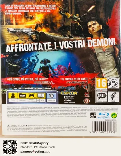 DmC: Devil May Cry PlayStation 3, Italy box back