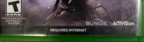 Destiny, the ESRB box on its front