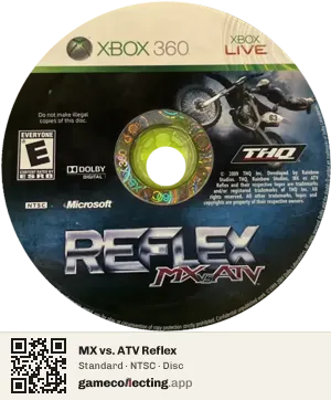 MX vs. ATV Reflex Xbox 360, NTSC disc