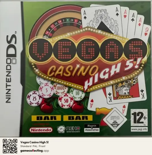 Vegas Casino High 5! Nintendo DS, PAL box front