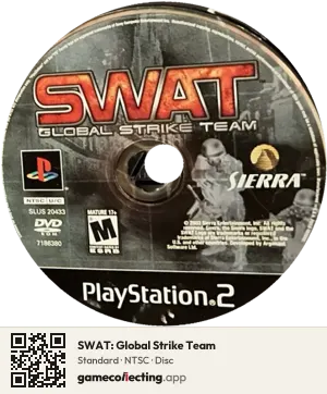 SWAT: Global Strike Team PlayStation 2, NTSC disc